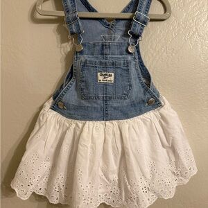OshKosh B'gosh Blue and White Kids Overalls
